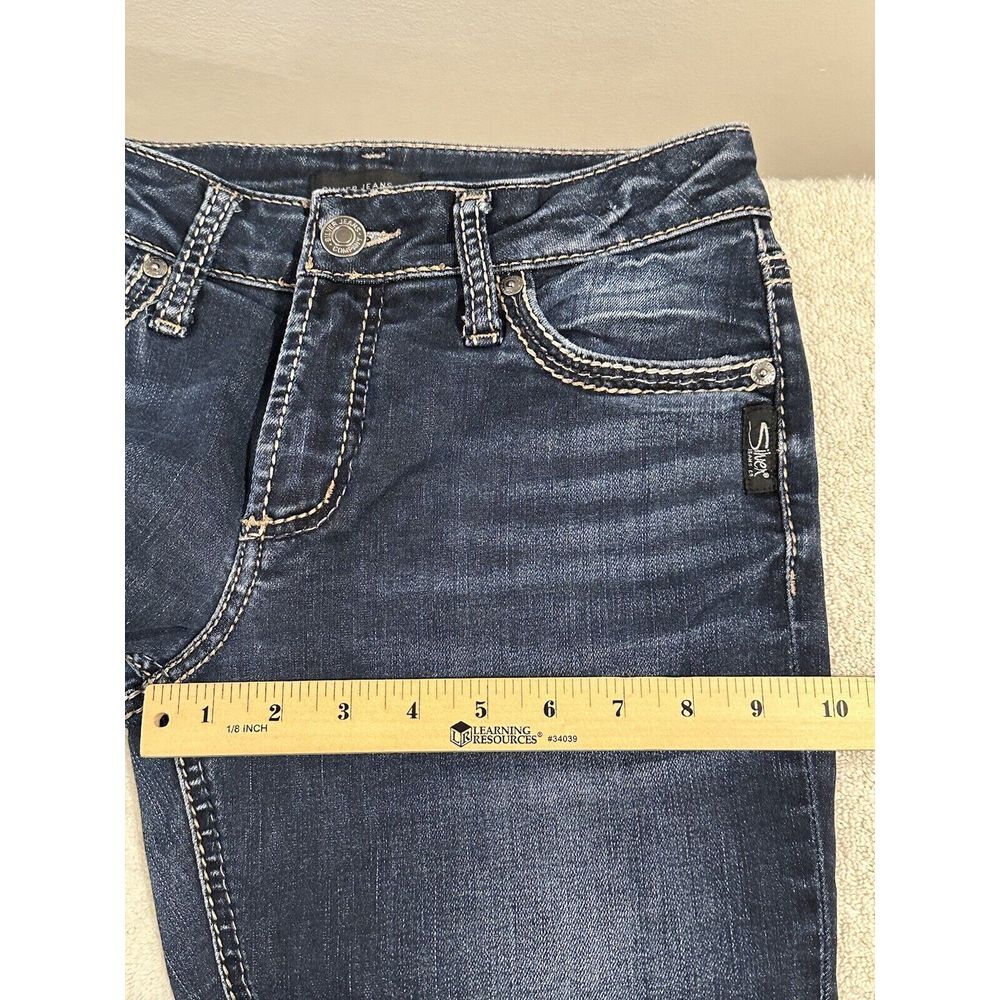 Silver Jeans Womens 27 Blue Suki Skinny Mid Rise Dark Wash Stretch Denim - Picture 12 of 15